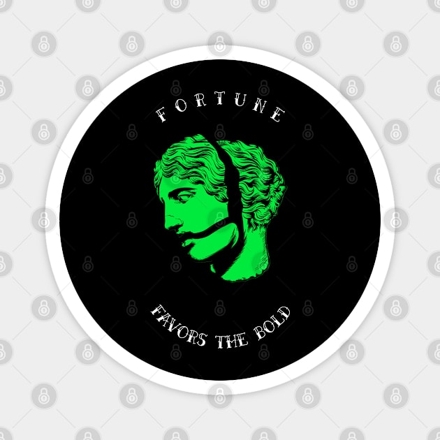 Greek statue with latin saying t-shirt "fortune favors the bold" Magnet by ACTA NO VERBA